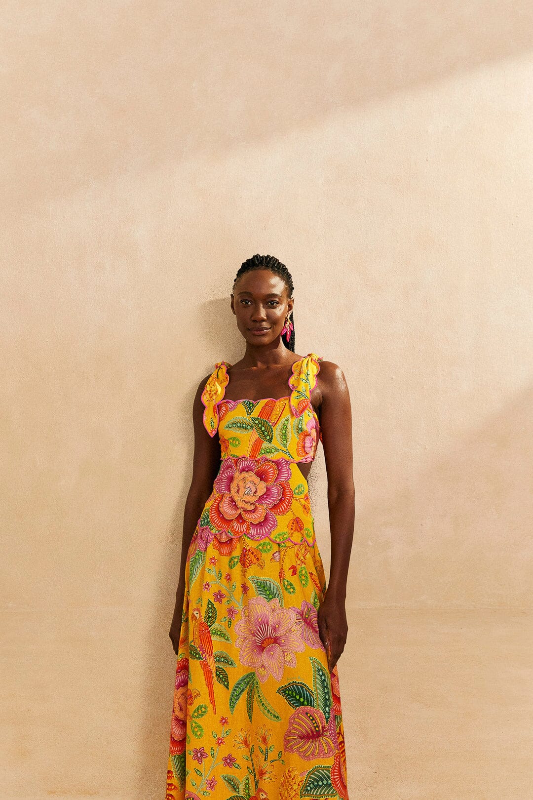 Yellow Macaw Bloom Midi Dress – FARM Rio