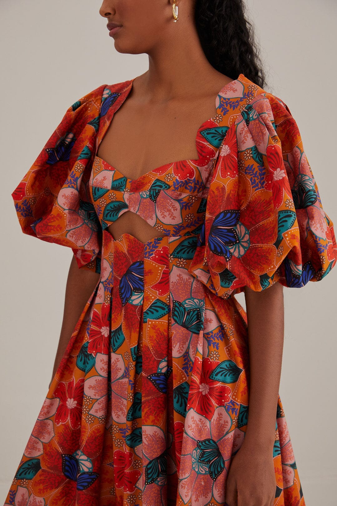 white christmas dresses Orange Marias Floral Cut-Out Midi Dress FARM Rio white christmas dresses Orange Marias Floral Cut-Out Midi Dress FARM Rio