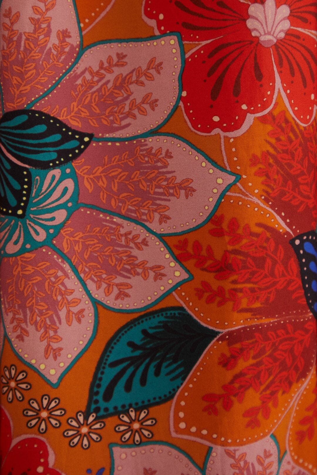 farm rio orange marias floral cut-out midi dress FARM Rio Marias Floral Orange Cut Out Midi Dress
