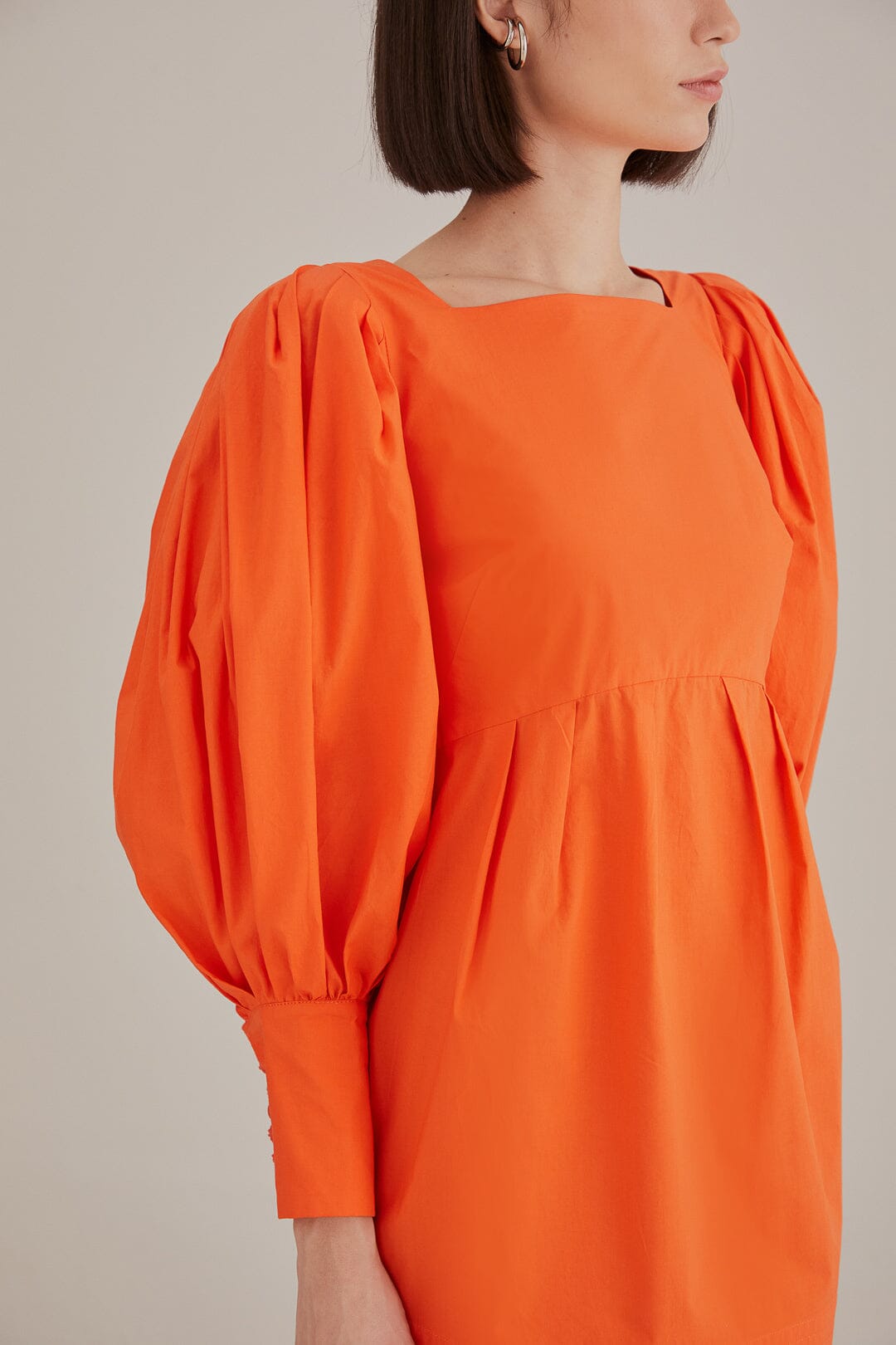 Orange open back sales dress zara