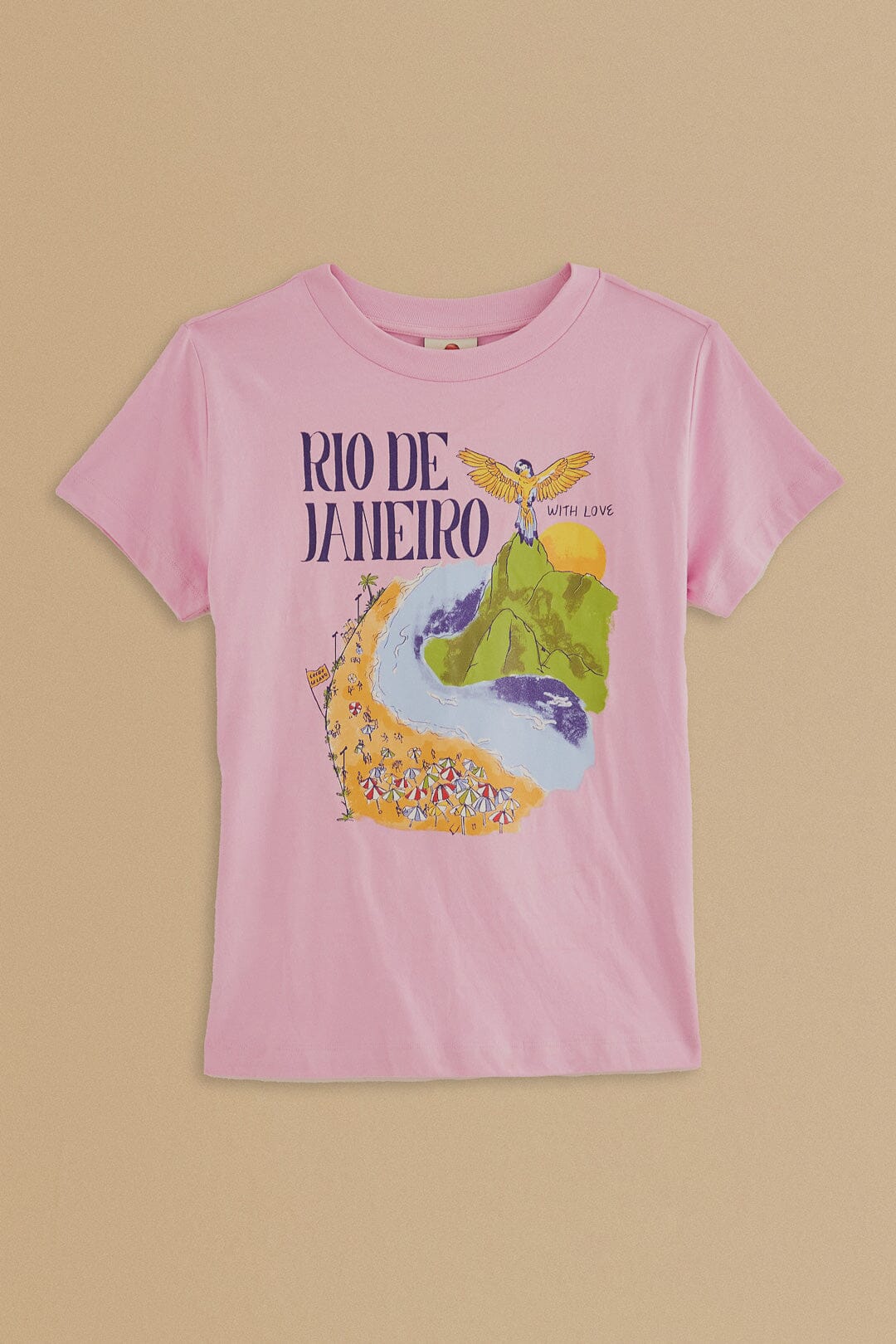 T-shirt ajusté en coton biologique Rio De Janeiro