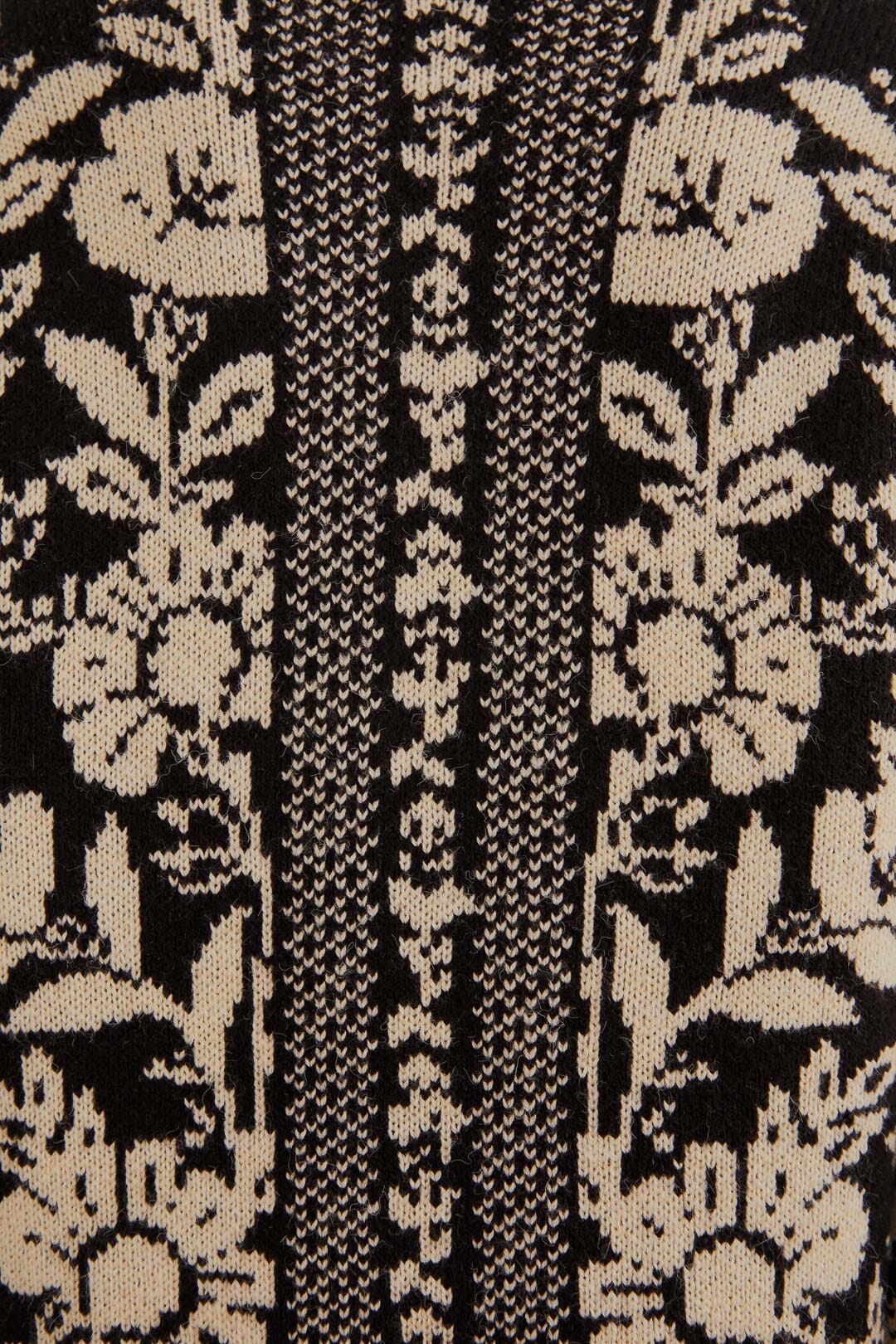 Black Pineapple Garden Mini Sweater Dress