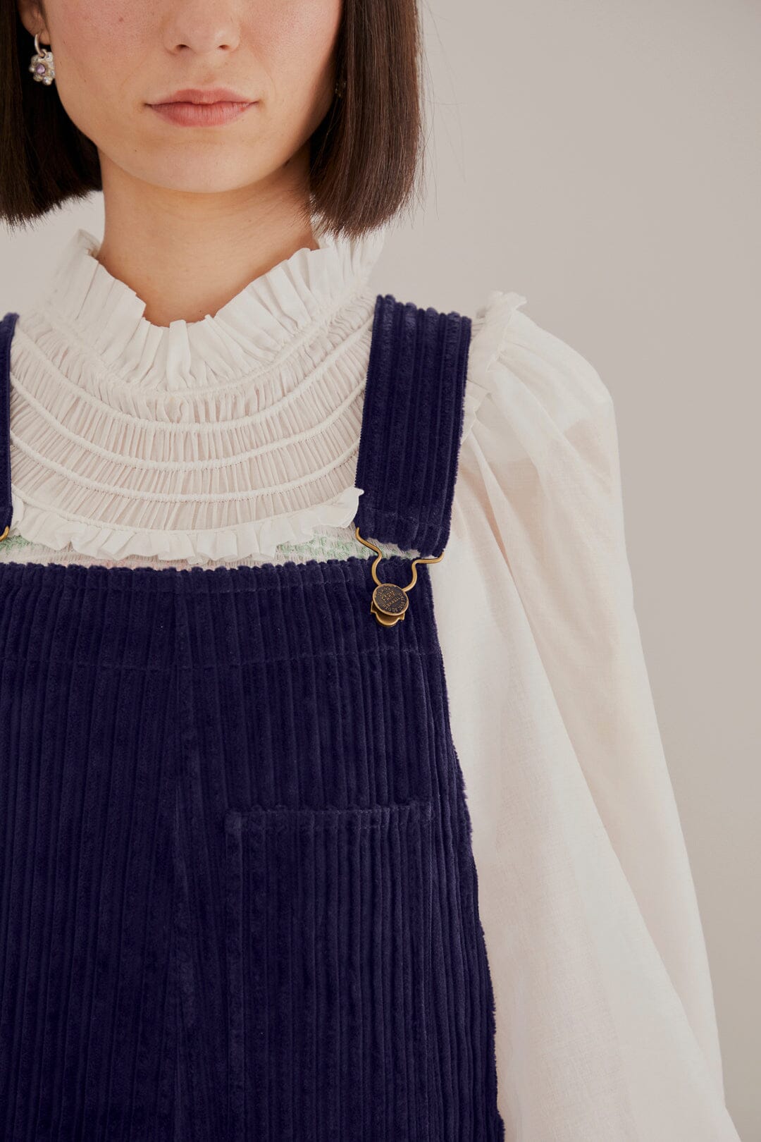 Blue corduroy outlet overall dress