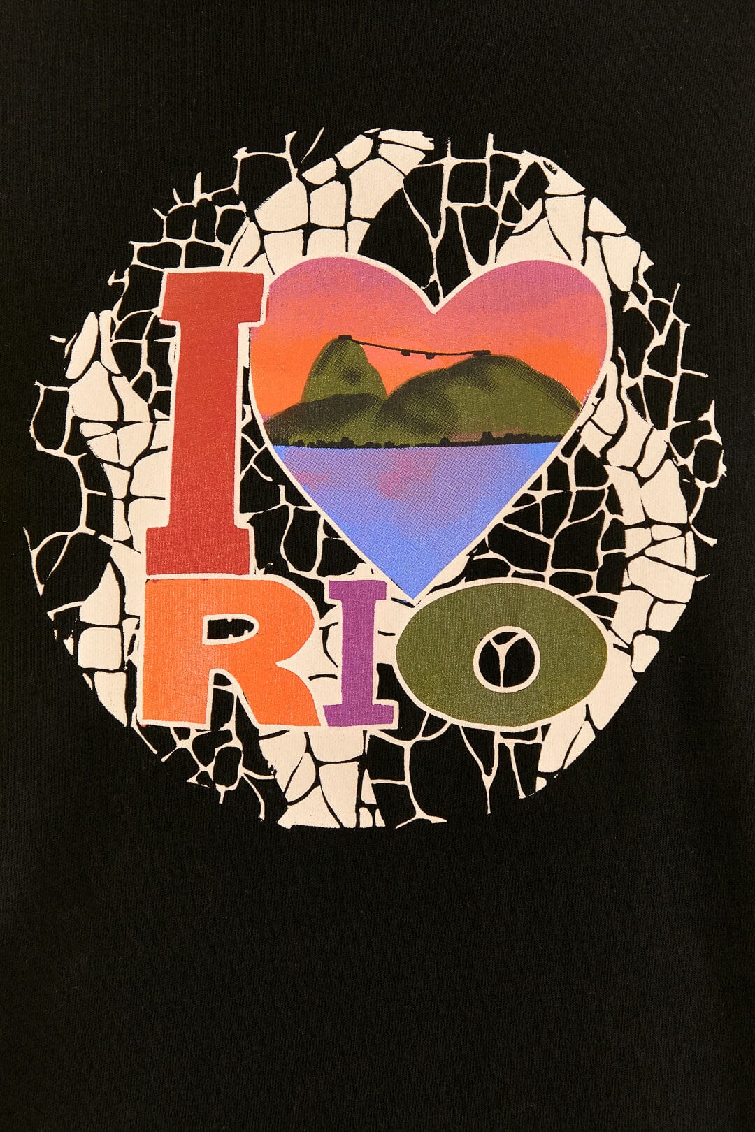 T-shirt en coton biologique avec épaulettes I Love Rio