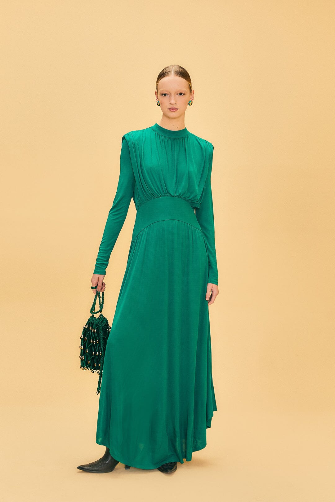 Emerald High Neck Maxi Dress – FARM Rio