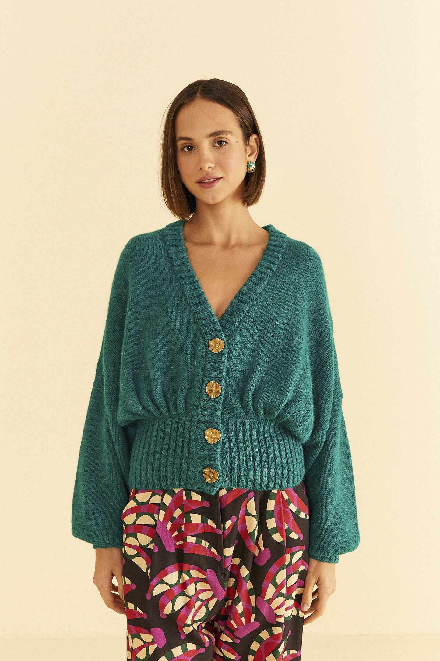 Emerald Bubble Knit Cardigan