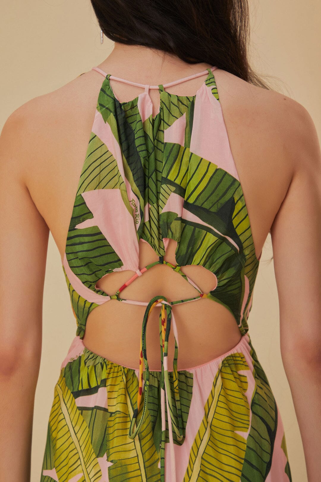 farm rio leaves pink maxi dress Pink Leaves Maxi Dress FARM Rio