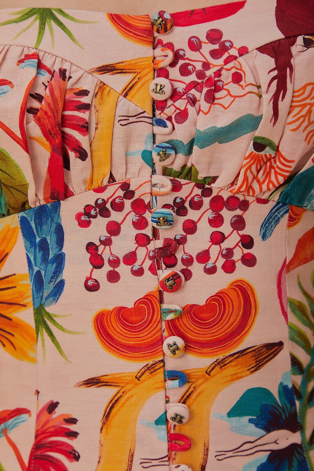 Beige Bright Farm Lenzing Ecovero Euroflax Maxi Dress FARM Rio Beige Bright Farm Lenzing Ecovero Euroflax Maxi Dress FARM Rio
