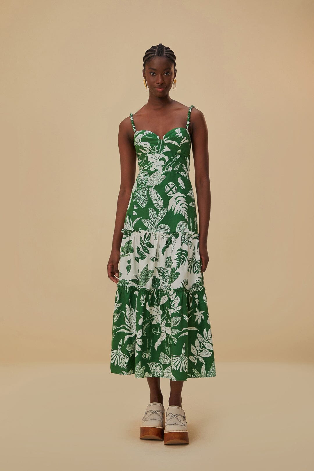 Forest Soul Mix Midi Dress FARM Rio Forest Soul Mix Midi Dress FARM Rio