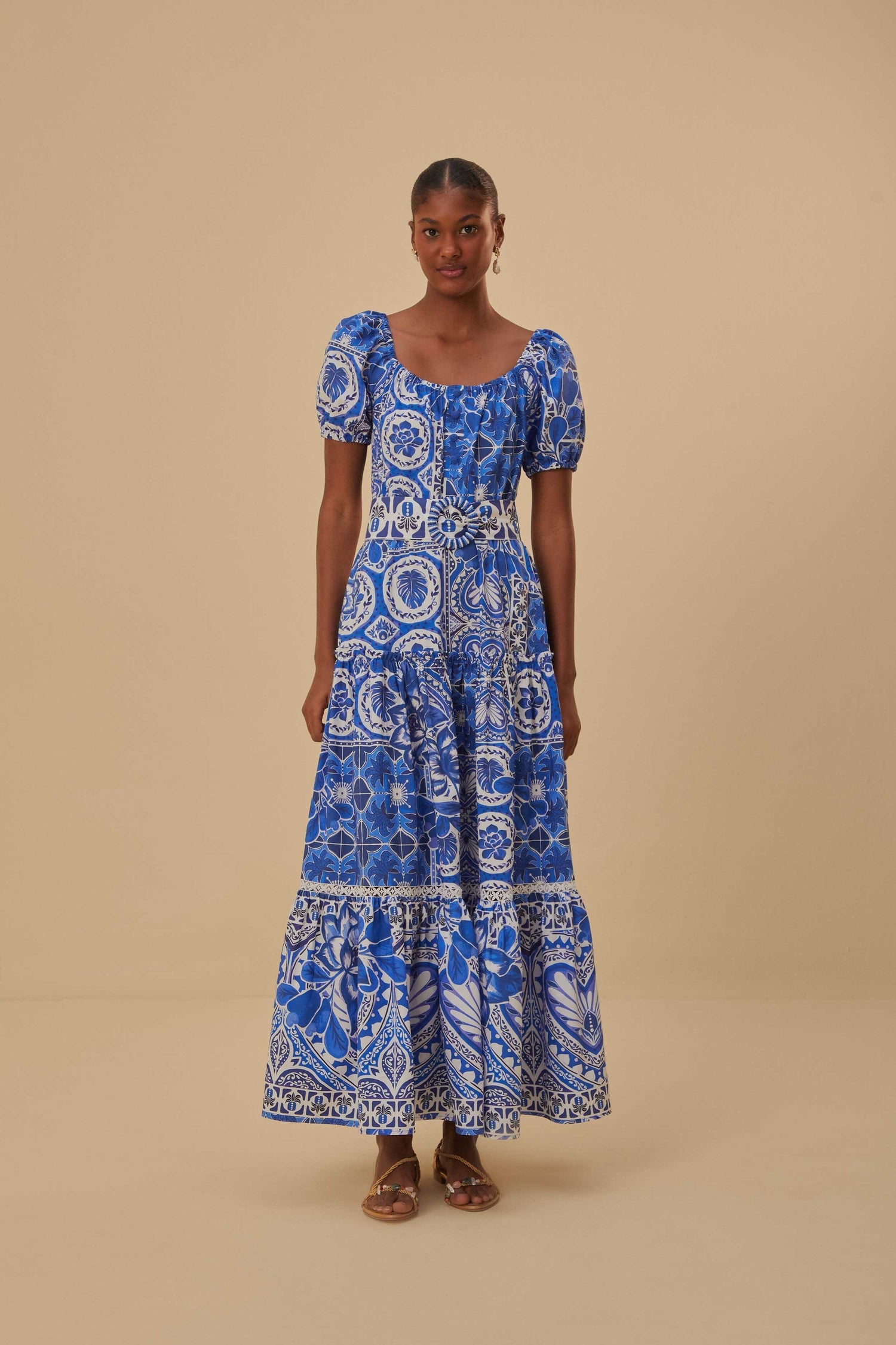 Blue Tile Dream Maxi Dress – FARM Rio