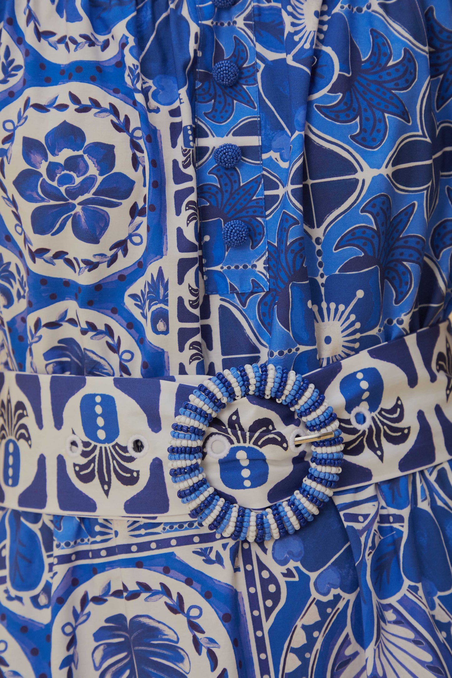 farm rio blue tile maxi dress Blue Ainika Tiles Maxi Dress FARM Rio