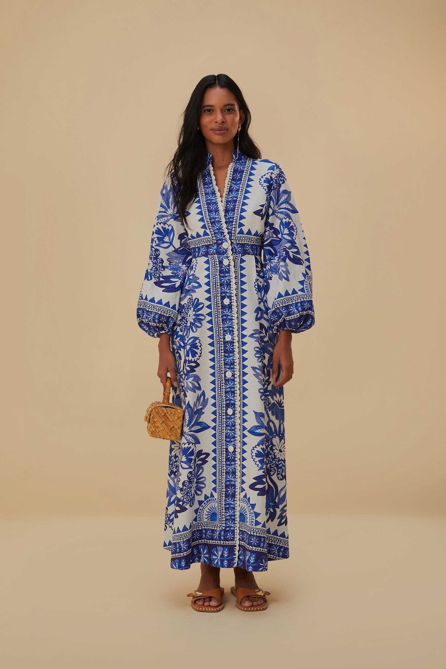farm rio cream superbloom tapestry maxi dress Superbloom Tapestry Cream Maxi Dress Hemline South Walton
