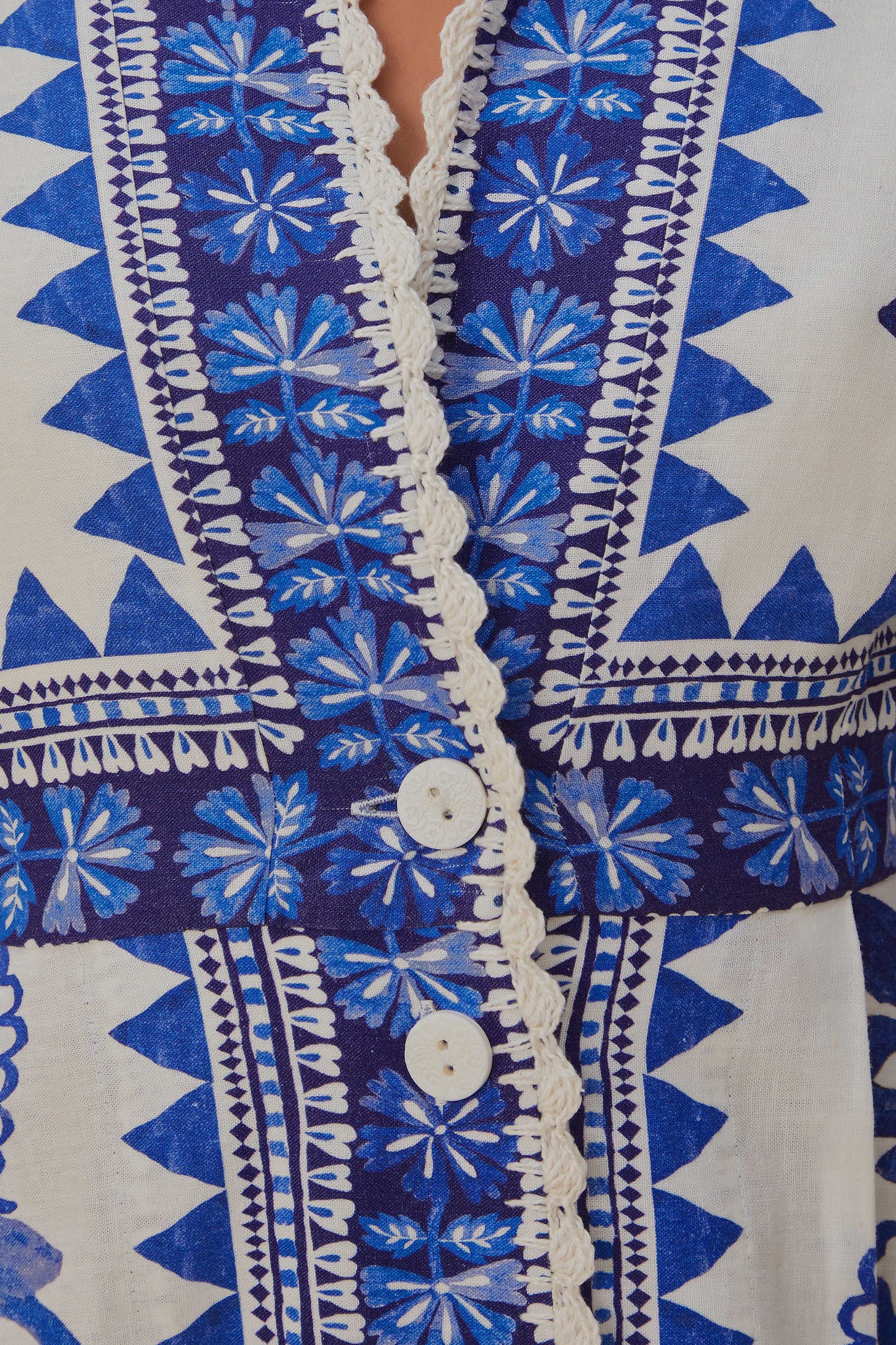 Robe longue blanc cassé Flora Tapestry Lenzing™ Ecovero™ Euroflax™