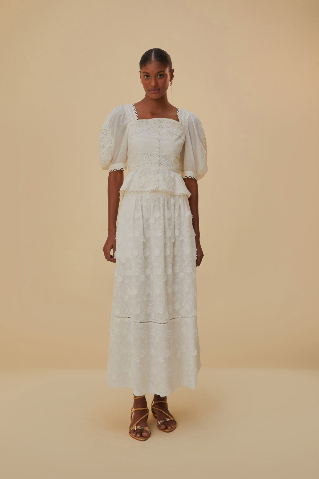 Off-White 3D Flower Midi Skirt