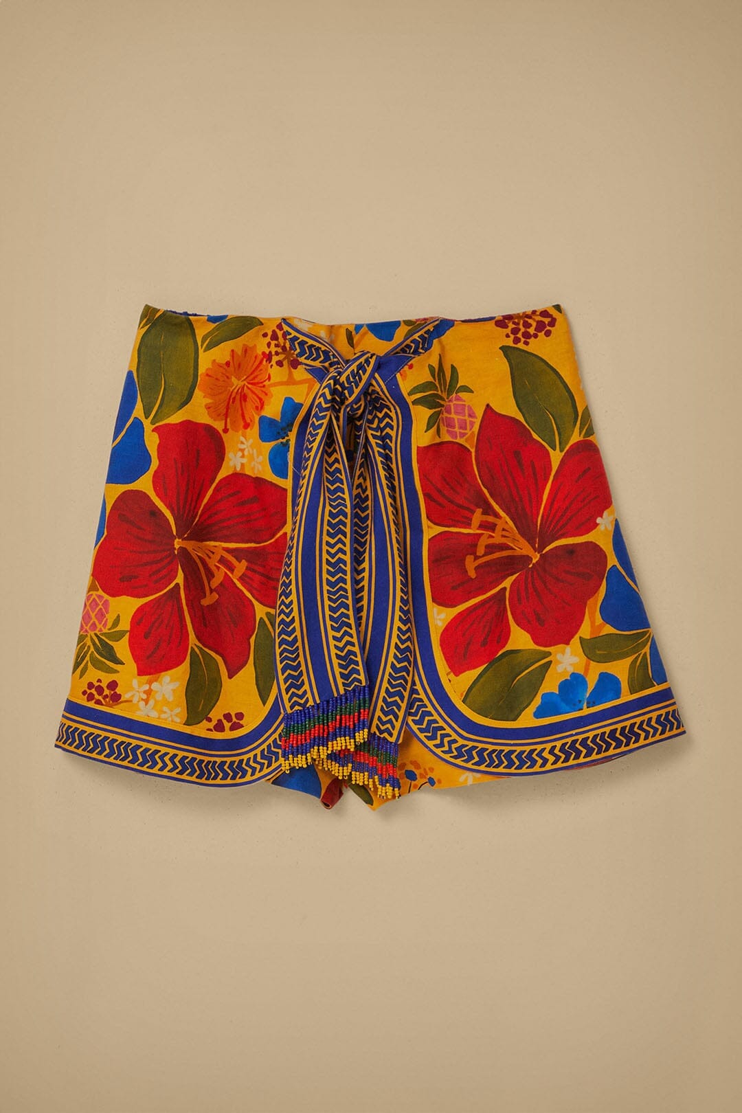 Yellow Floral Yard Lenzing Ecovero Euroflax Shorts FARM Rio