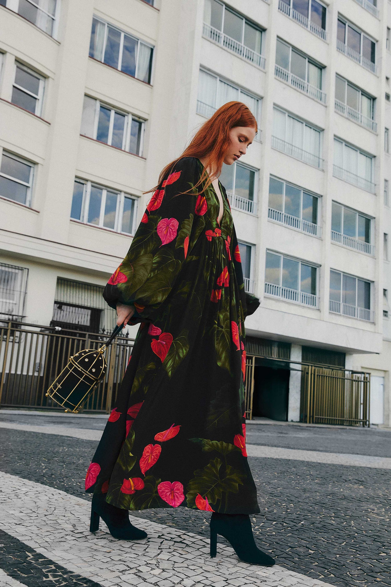 farm rio anthurium dress Black Anthurium V Neck Maxi Dress – FARM Rio
