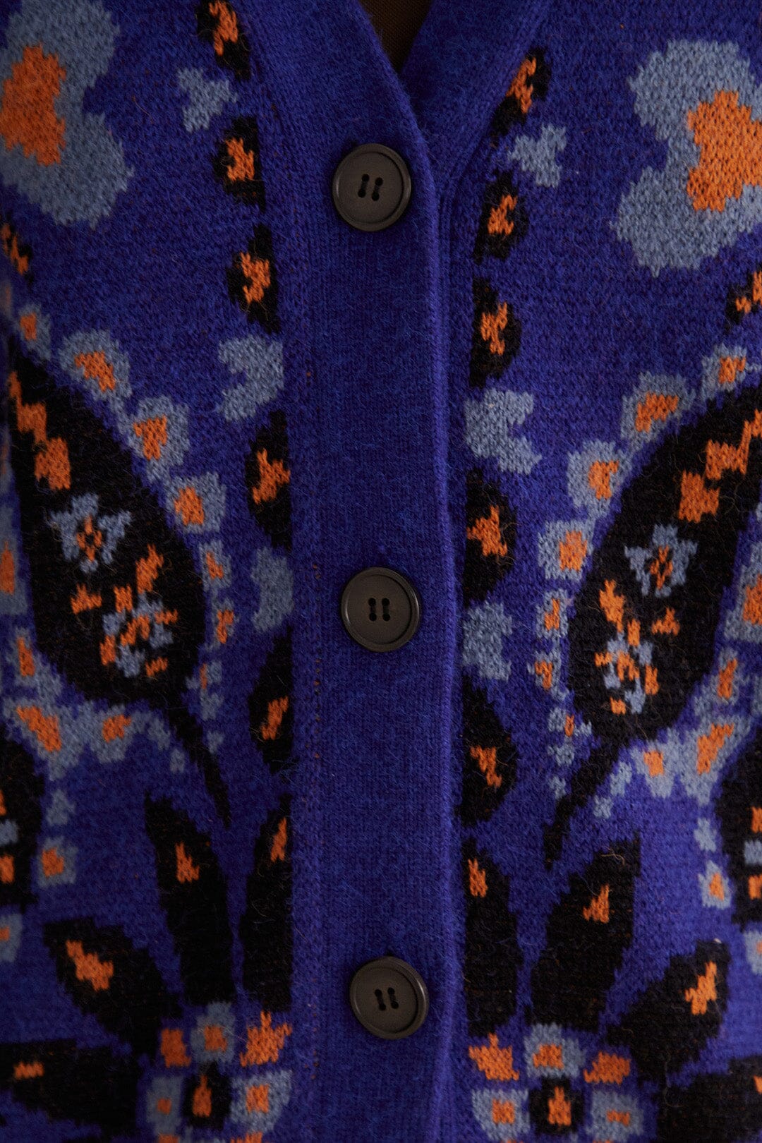 Cardigan en tricot à imprimés mélangés avec écharpe Toucans