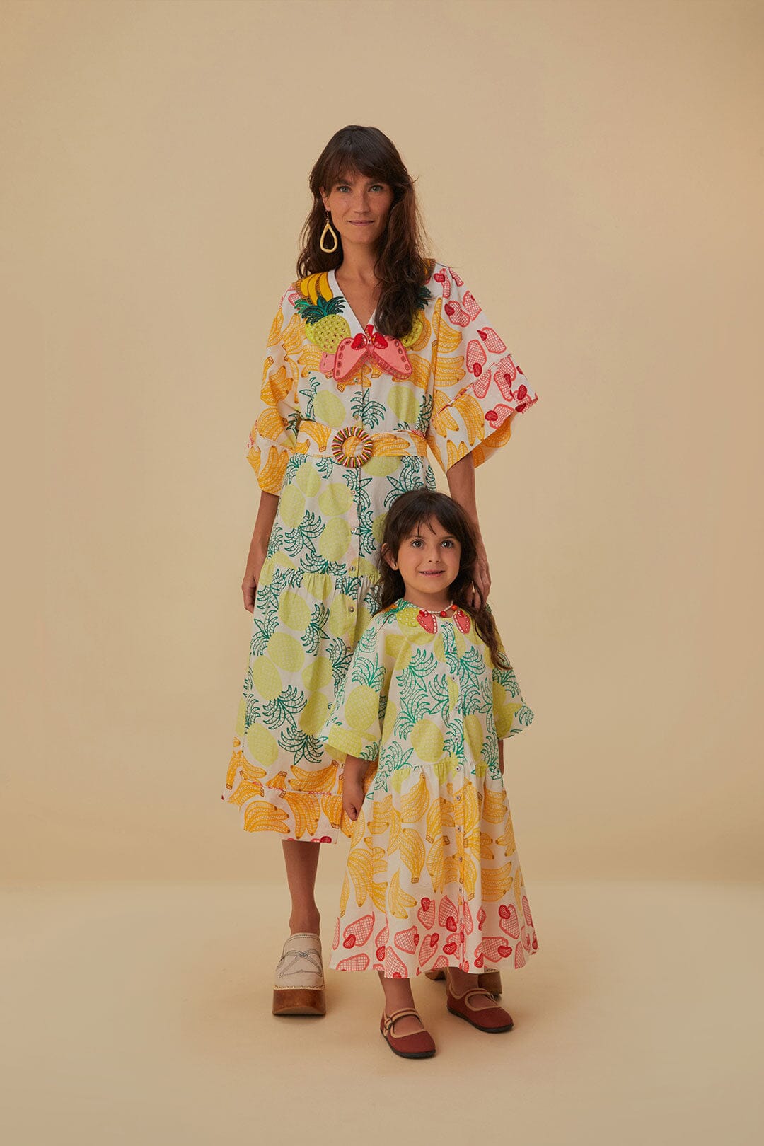 Off-White Tropical Fruits Midi Dress FARM Rio Off-White Tropical Fruits Midi Dress FARM Rio