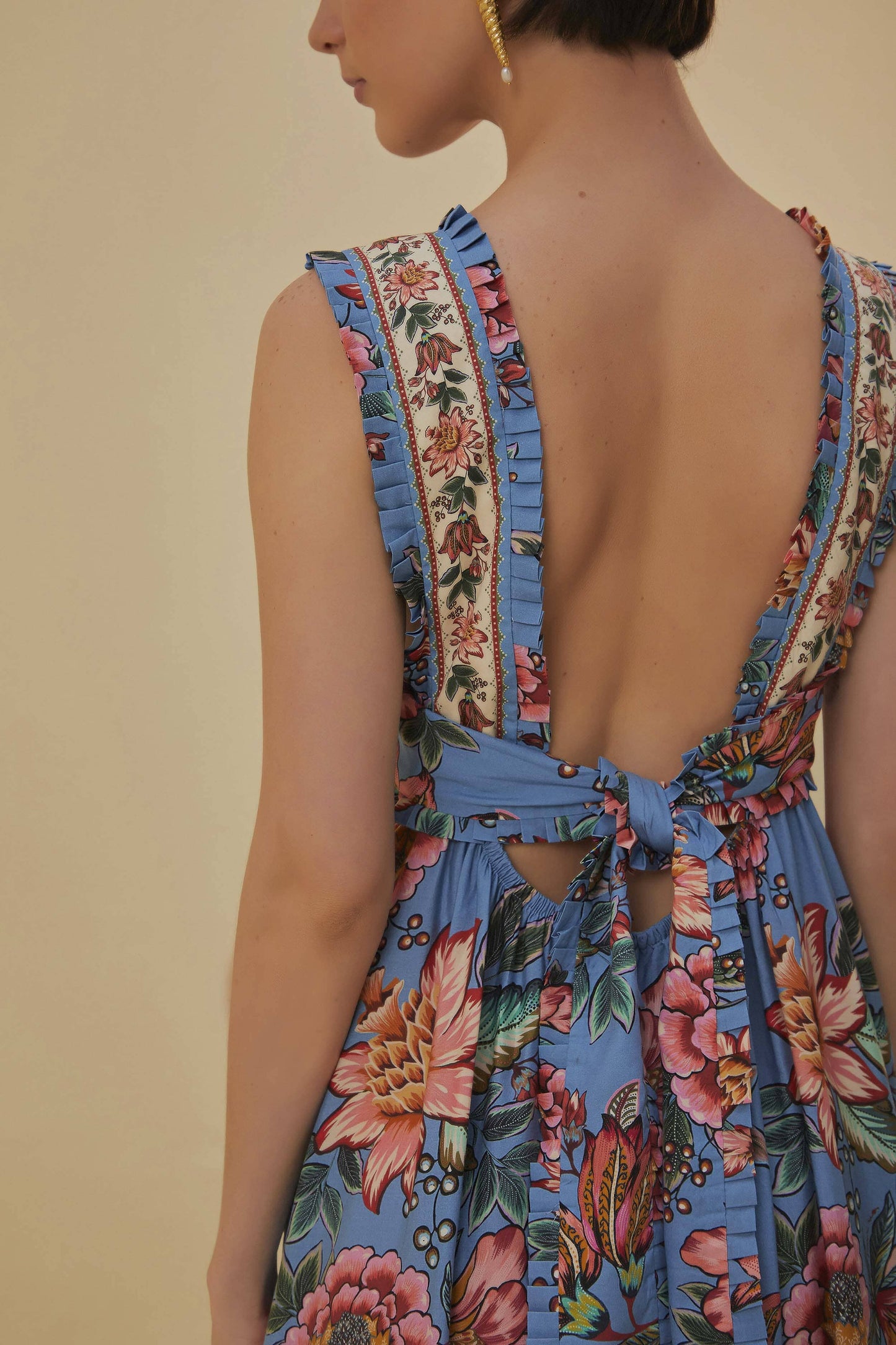 farm rio blue wonderful bouquet mini dress Farm Rio Mini Dresses