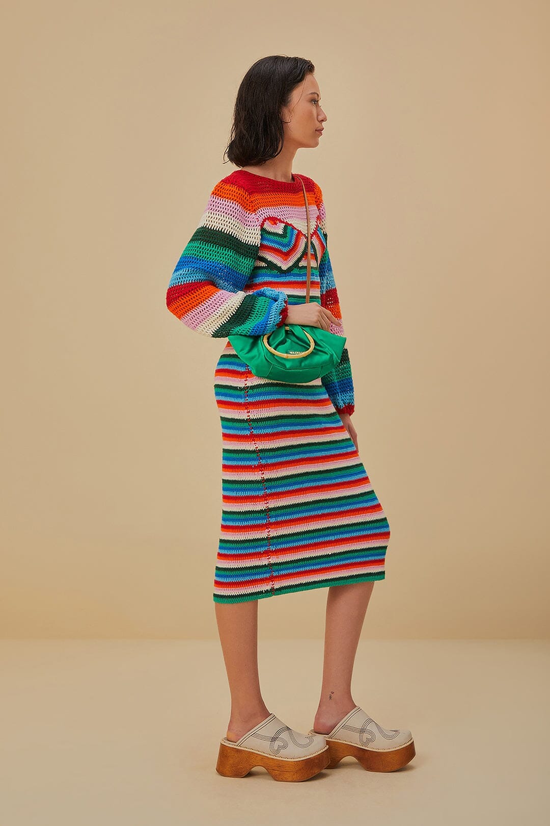 Colorful Stripes Crochet Midi Dress – FARM Rio