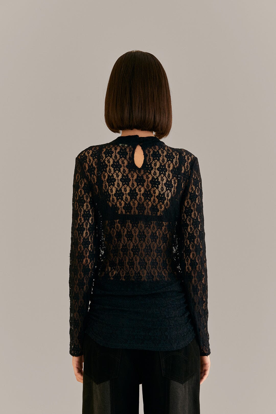 Black Lace Long Sleeve Blouse – FARM Rio1