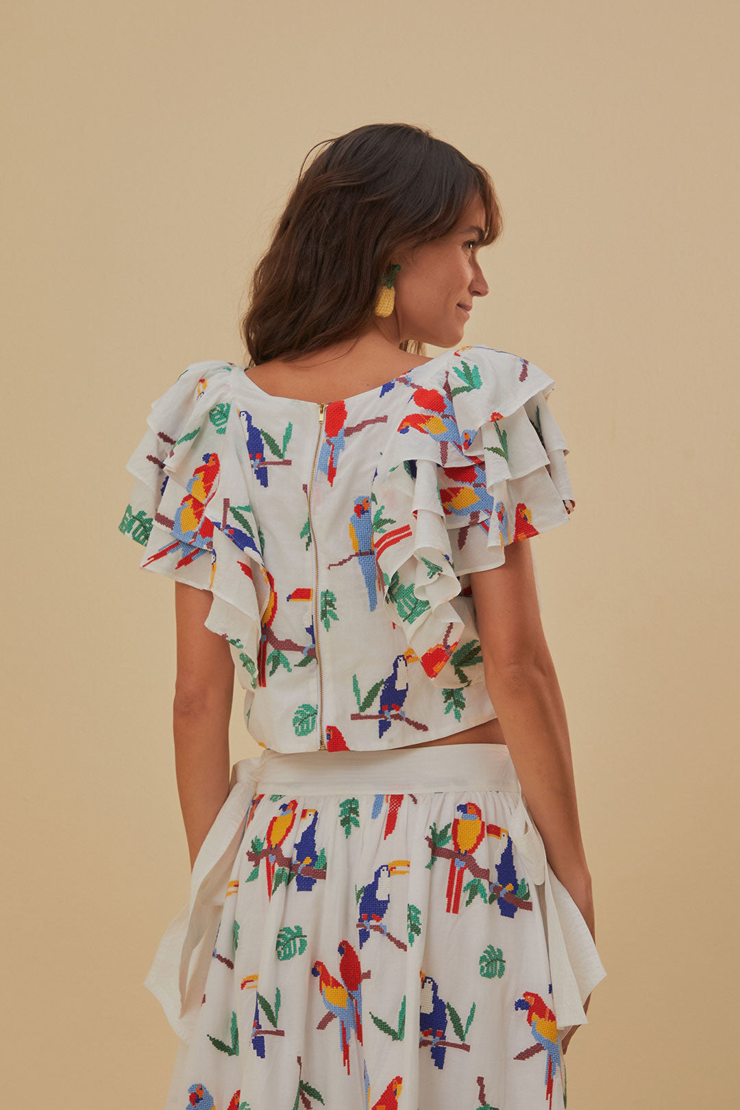 Off-White Stitched Birds Blouse